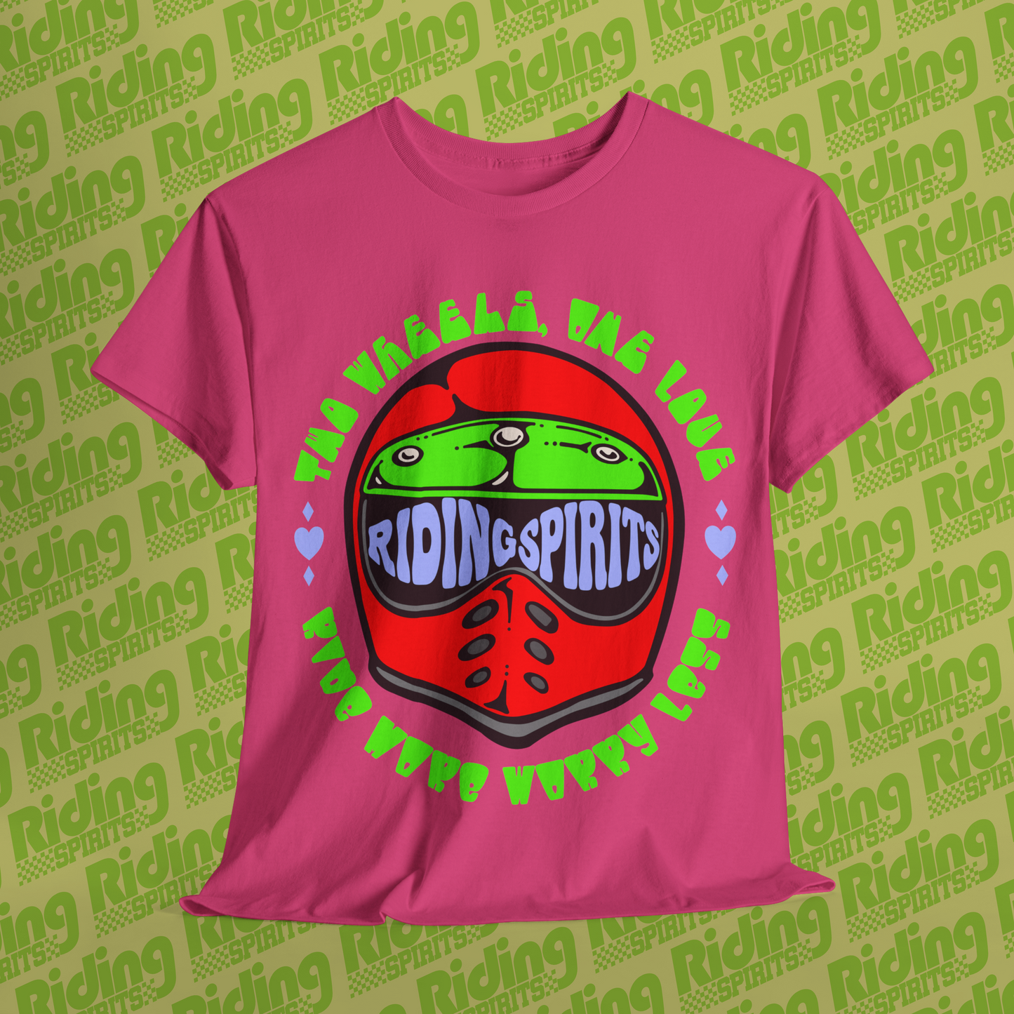 Two Wheels One Love Riding Spirits Short Sleeve T-shirt