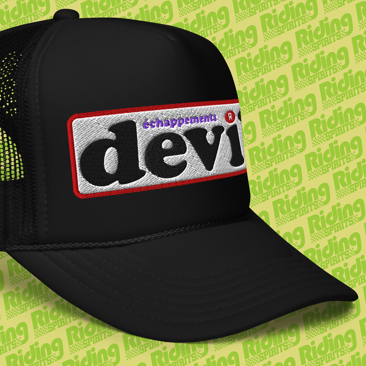 Devil France Retro Exhausts , Foam trucker hat
