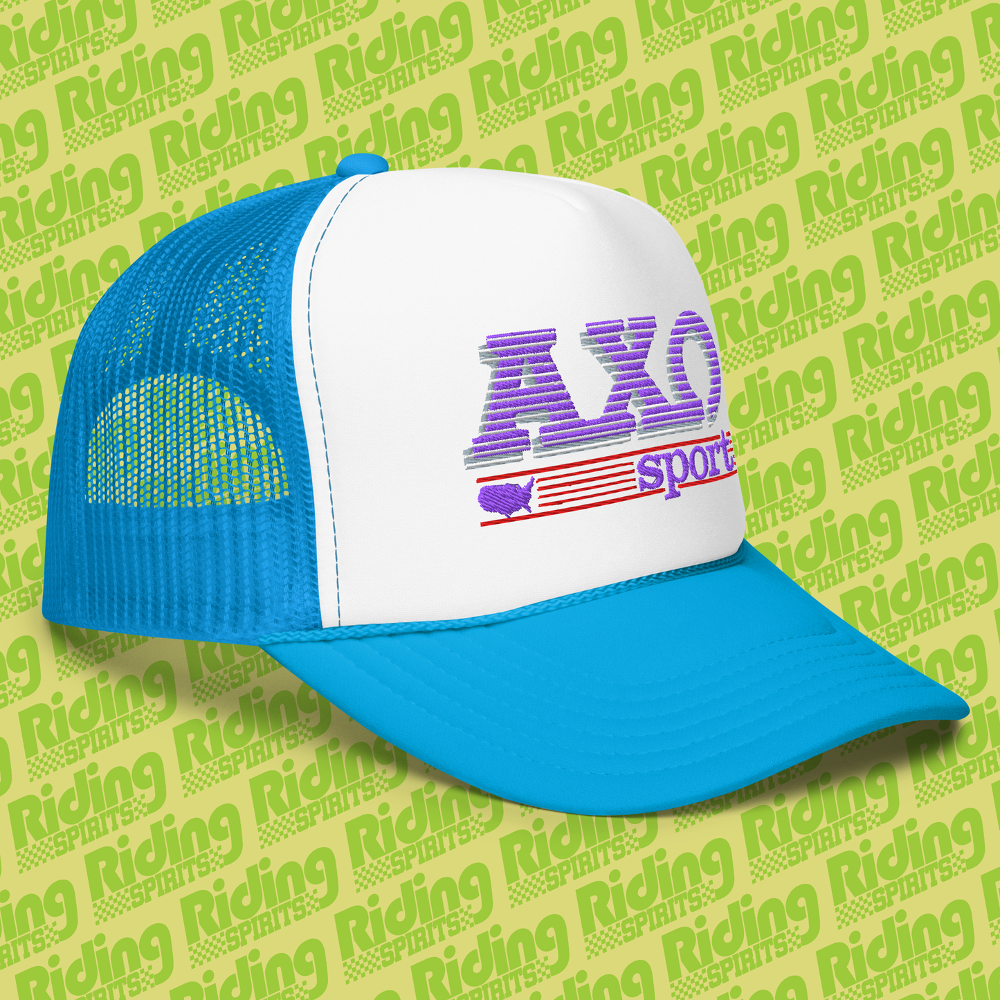 AXO Usa Motocross 80s Retro Style , Vintage MotoX, Foam trucker hat