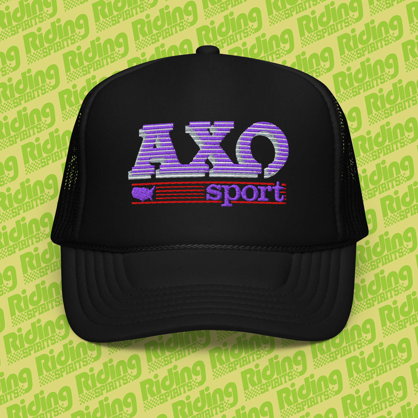 AXO Usa Motocross 80s Retro Style , Vintage MotoX, Foam trucker hat