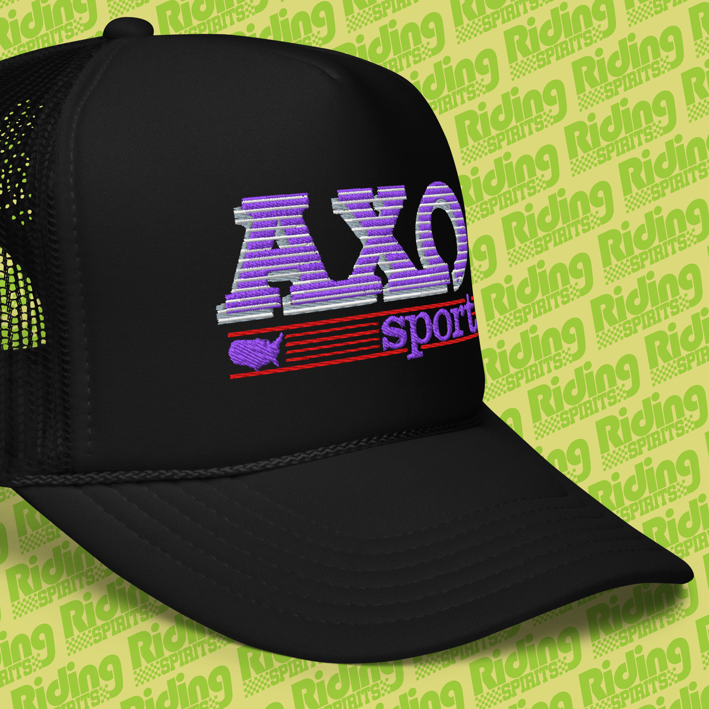 AXO Usa Motocross 80s Retro Style , Vintage MotoX, Foam trucker hat
